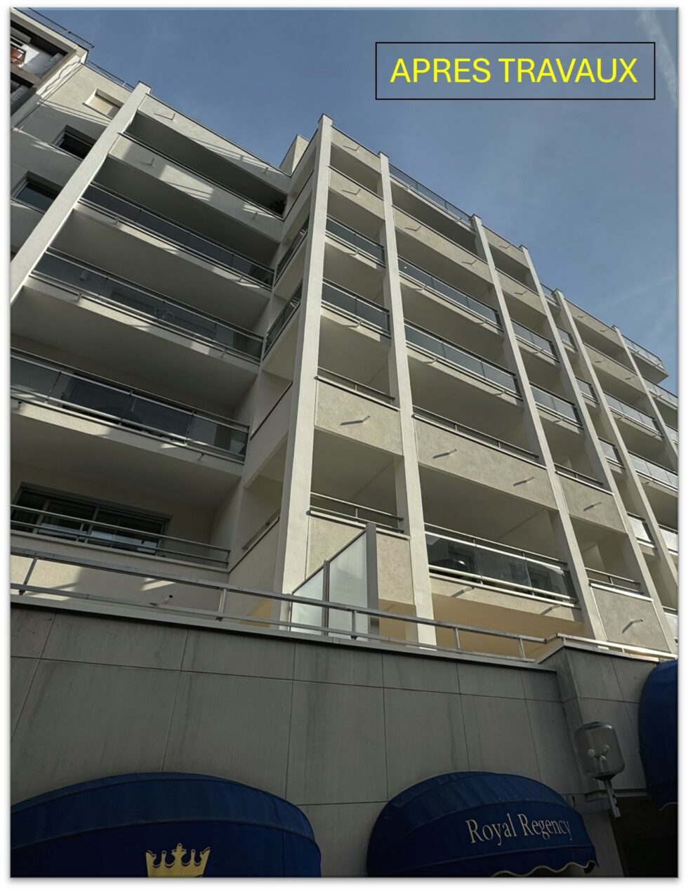 Façade rénovée après travaux